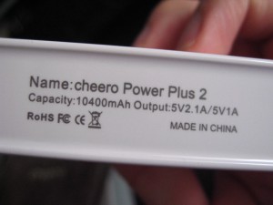 cheero Power Plus 2 IMG_2463